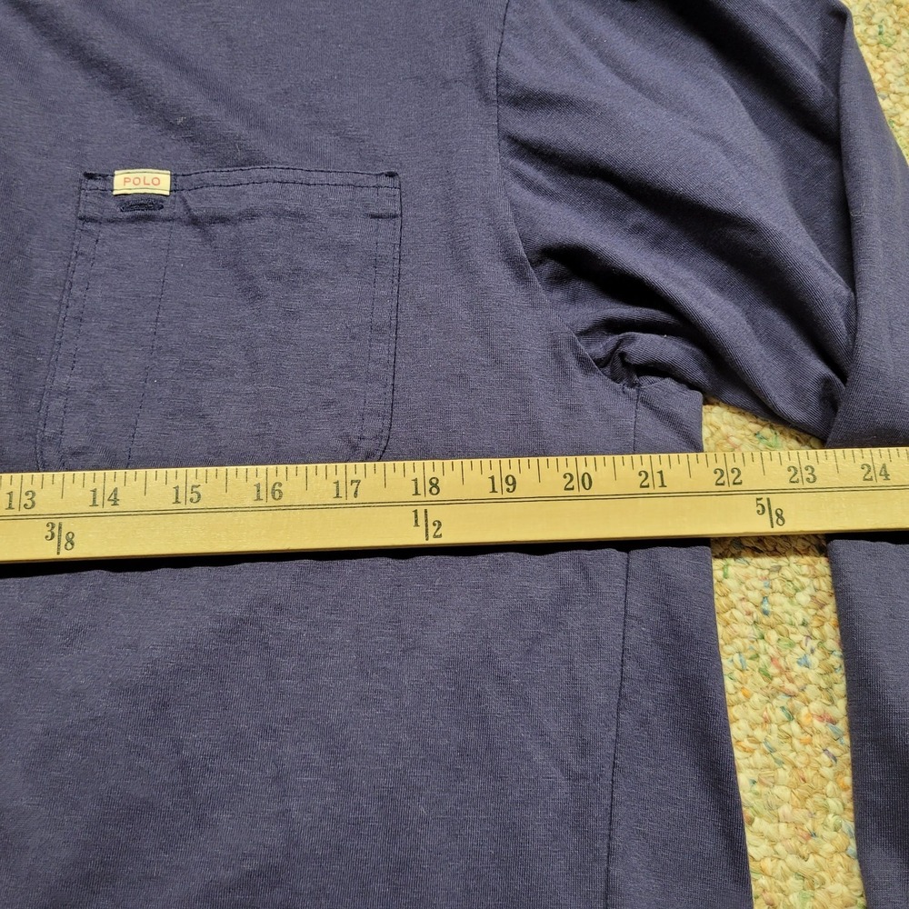 Polo Country Ralph Lauren Shirt Mens Medium Blue Turtleneck Pullover Long Sleeve - Picture 11 of 15